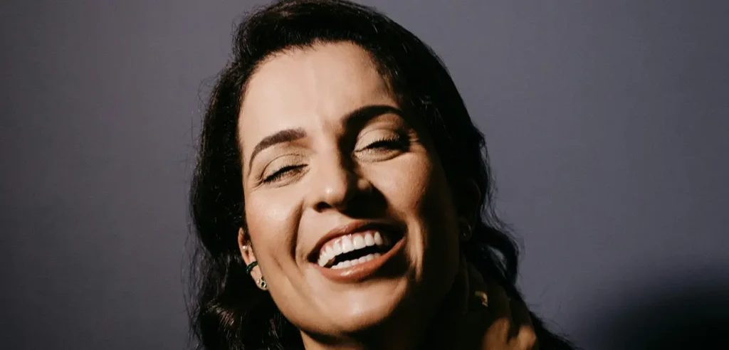 Laughing Woman After Teeth Cleaning