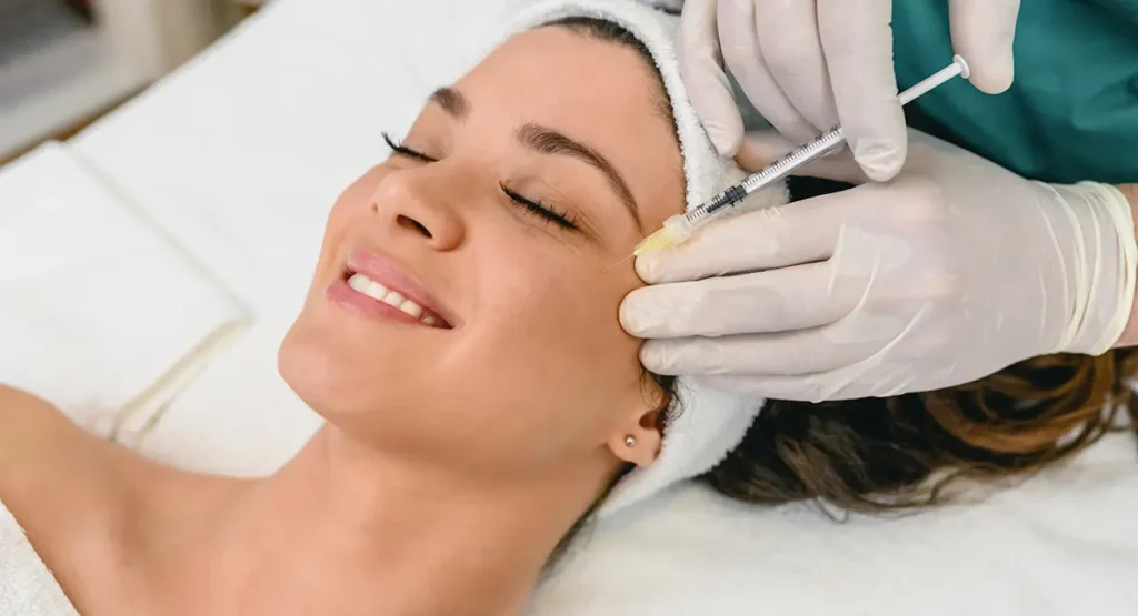 Patient Receiving Wrinkle Relaxer Injectables