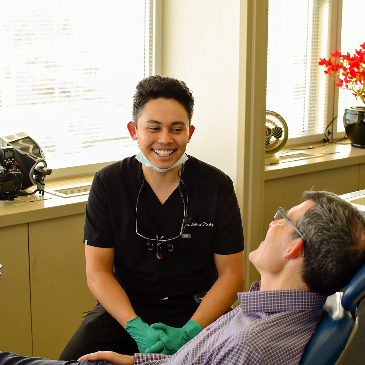 Dr. P In The Office With A Patient
