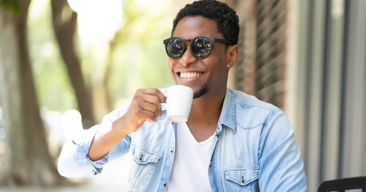 Man Drinking Coffee