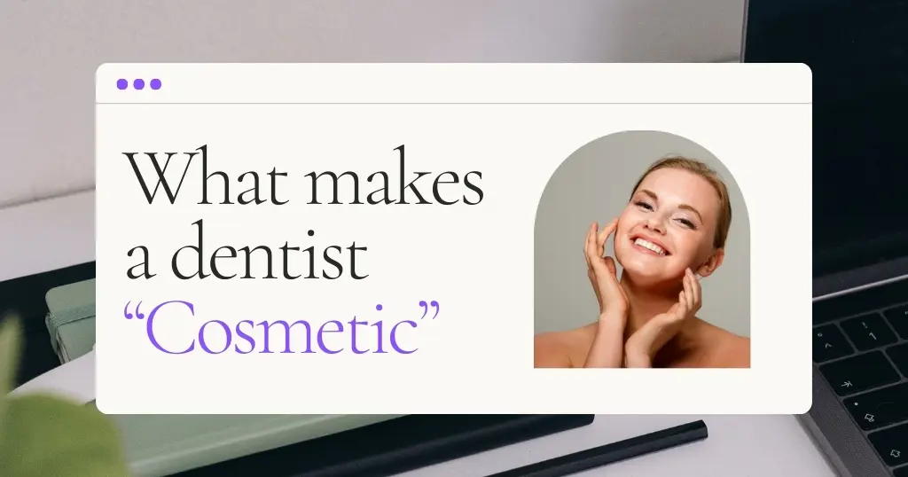 What makes cosmetic dentist shown on the P&E Dental website as part of the P&E Dental website.